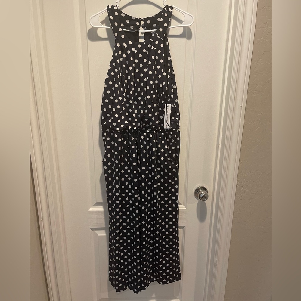 Black and White Polka Dot Jumpsuit